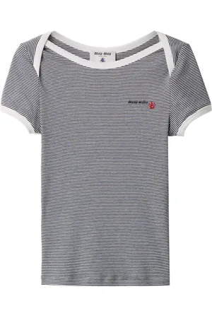 Miu Miu Camiseta a rayas de x Petit Bateau