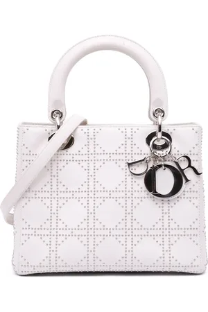 Dior Bolso satchel Cannage Lady Dior mediano de piel de borrego 2003