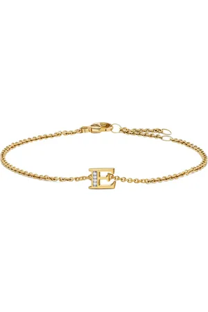 David Yurman Pulsera Petite Pavé Initial en oro amarillo de 18 ct con diamantes