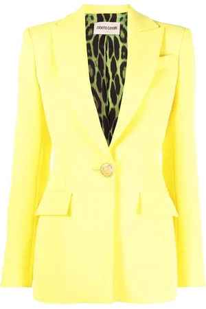 Roberto Cavalli Blazer de botonadura simple con cabezas de pantera