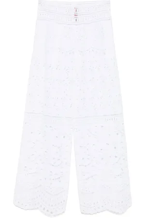 ERMANNO SCERVINO Pantalones con bordado inglés