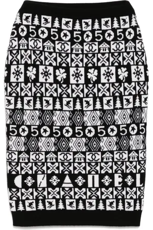 CHANEL Falda de punto 2019