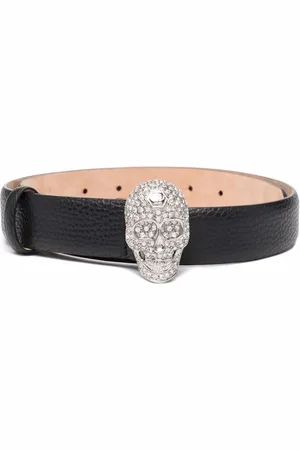Philipp Plein Cinturón con hebilla de calavera