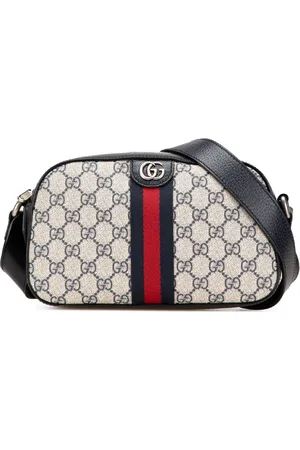 Gucci Bandolera GG Supreme Textured Dollar Web Ophidia Camera Bag pequeña de piel de becerro texturizado 2016-2024