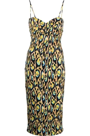 Roberto Cavalli Vestido con estampado Jaguar
