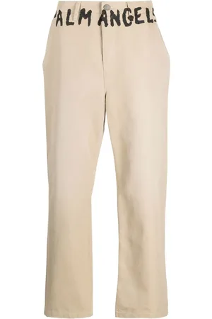 Palm Angels Pantalones chinos con logo estampado