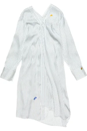 Acne Studios Vestido camisero a rayas