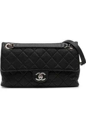 CHANEL Bandolera Burgundy Rocks Flap acolchada de piel de borrego 2014-2015