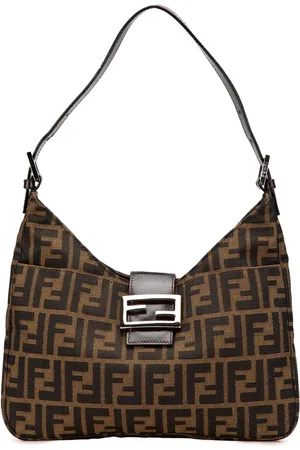 Fendi Bolso de hombro de lona con motivo del monograma Zucca característico 2000-2010