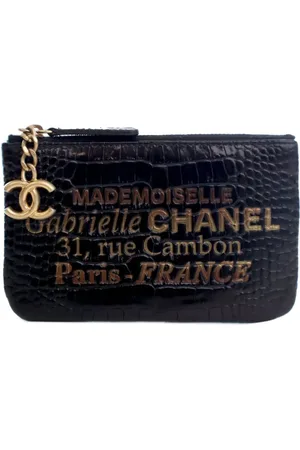 CHANEL Bolso de mano Mademoiselle Gabrielle Signature de piel de becerro con efecto en relieve de piel de cocodrilo 2019