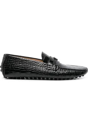 Roberto Cavalli Mocasines con efecto de piel de cocodrilo