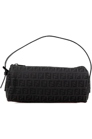 Fendi Bolso de mano Zucchino Barrel Pochette de lona 2000-2024