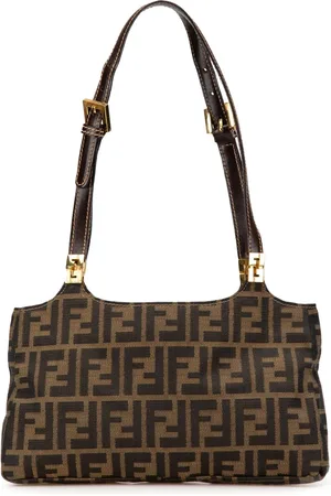 Fendi Bolso de hombro de lona con motivo del monograma Zucca característico 2000-2010