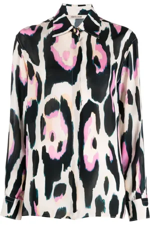 Roberto Cavalli Camisa con estampado Jaguar