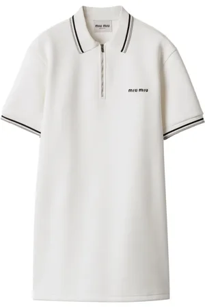 Miu Miu Vestido de tejido jersey y algodón