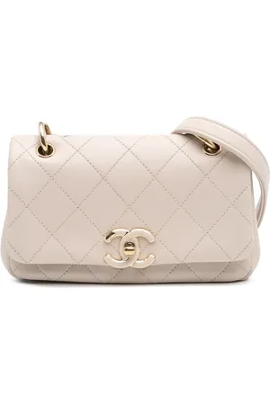 CHANEL Bandolera Twist Chain Enamel CC Flap mediana de piel de borrego 2020