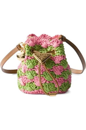 Prada Bolso bombonera de ganchillo mini