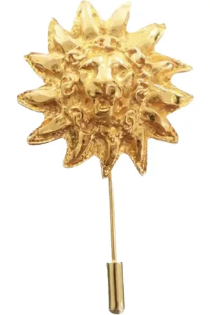 CHANEL Broche Lion Pin bañado en oro 1970-1980