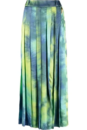 Roberto Cavalli Falda maxi plisada tie-dye