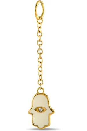 Aaron Basha Colgante Hamsa en oro amarillo de 18 ct con diamante