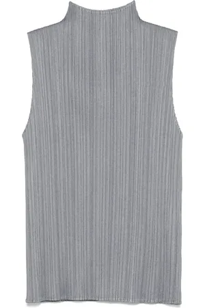 PLEATS PLEASE ISSEY MIYAKE Top con cuello alzado