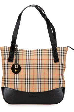 Burberry Bolso de mano Haymarket Check de lona 20st Century