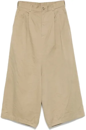 Comme des Garçons Pantalones de pinzas de algodón
