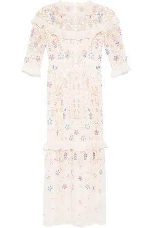 Needle & Thread Vestido de fiesta con bordado floral