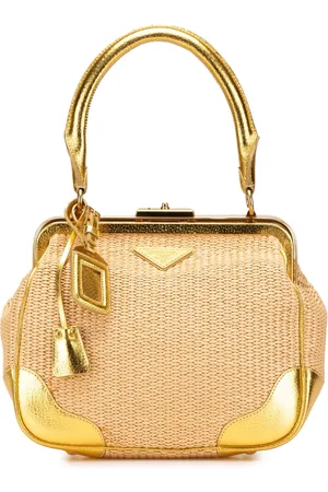 Prada Bolso de mano Raffia Frame 2000-2024
