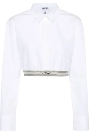 Loewe Camiseta corta con cinturilla del logo