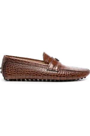 Roberto Cavalli Mocasines con efecto de piel de cocodrilo