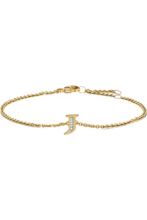 David Yurman Pulsera Petite Pavé Initial en oro amarillo de 18 ct con diamantes