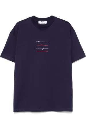 Msgm Camiseta con logo bordado