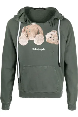 Palm Angels Sudadera con capucha y efecto envejecido