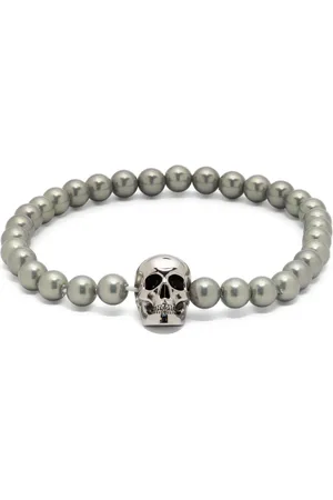 Alexander McQueen Pulsera de perlas Skull