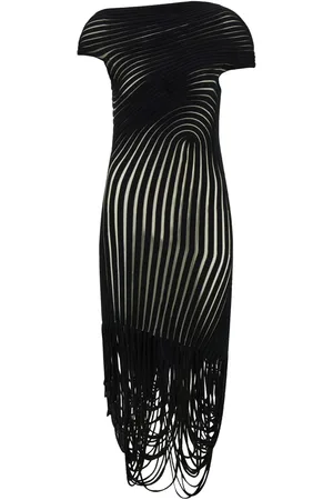 Salvatore Ferragamo Vestido midi asimétrico