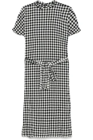 DANIELA GREGIS Vestido midi a cuadros gingham
