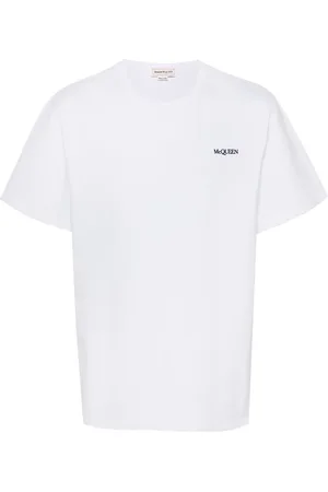 Alexander McQueen Camiseta con logo bordado