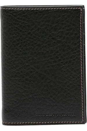 Brunello Cucinelli Tarjetero con logo en relieve