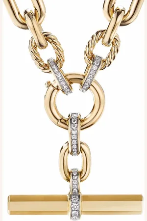 David Yurman Collar Lexington Chain en oro amarillo de 18 ct con diamantes