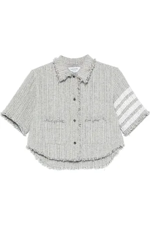 Thom Browne Camisa de tweed con motivo 4-Bar