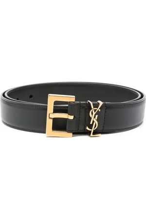Saint Laurent Cinturón con placa Cassandre