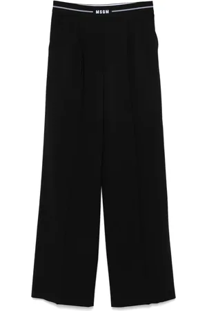 Msgm Pantalones con logo en la cinturilla