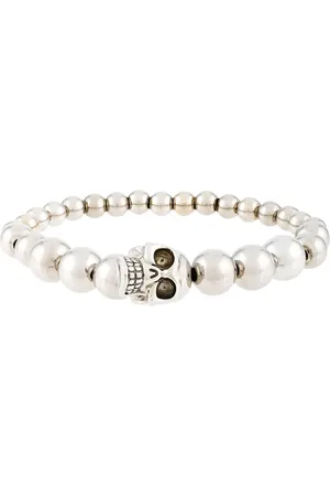 Alexander McQueen Pulsera con cuentas y calavera