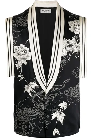 Saint Laurent Chaleco con bordado floral