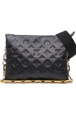 LOUIS VUITTON 2021-2024 Monogram Embossed Puffy Lambskin Coussin PM satchel