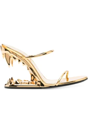 GCDS Sandalias metalizadas con tacón de 105mm
