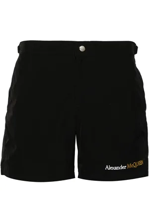 Alexander McQueen Bañador con logo bordado