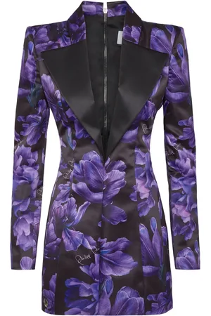 Philipp Plein Vestido corto Duchesse con estampado floral
