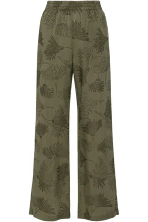 Golden Goose Pantalones rectos con bordado floral